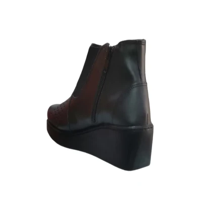 Bota de Cuero para Mujer R&oacute;mulo Ref 6345 Negro | Calzado c&oacute;modo y Erg&oacute;nomico | Tus Pasos Bogot&aacute;