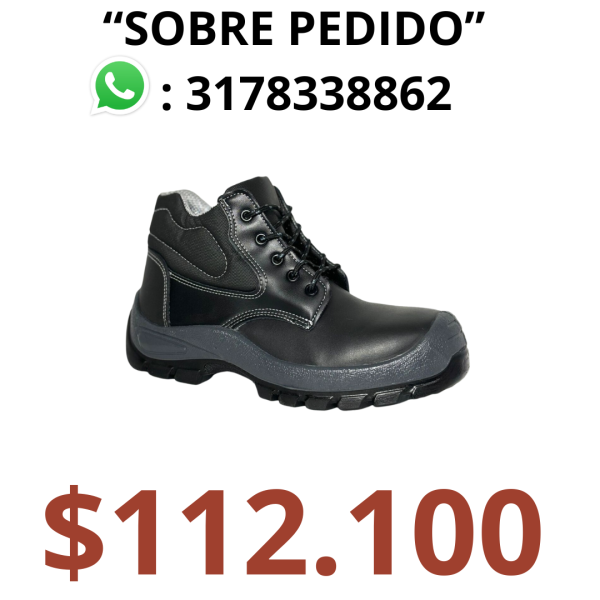 Bota Industrial Negro Realiza tu pedido por  Whatsapp 317-8338862