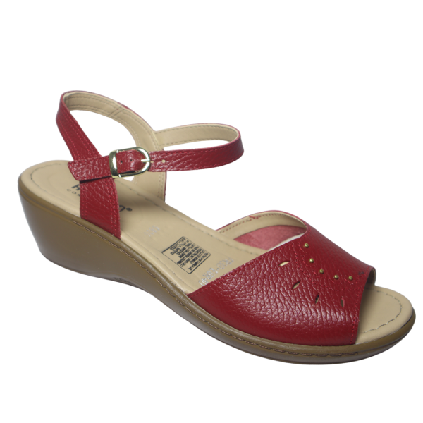 Calzado Romulo Sandalia Cuero Ref 5826 Rojo