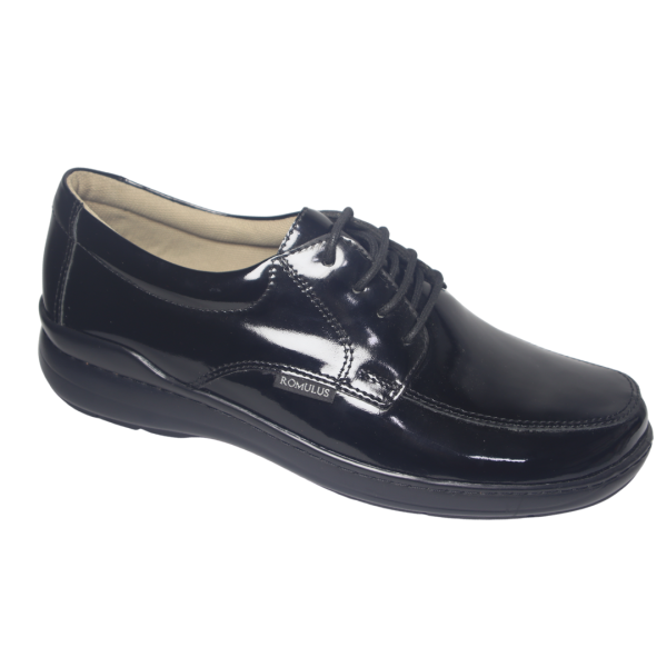 Calzado Romulus Casual Cuero Charol Ref 9035 Negro