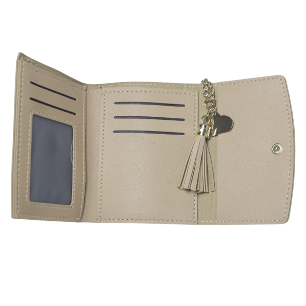 Billetera Dama Sintética Beige - Imagen 2