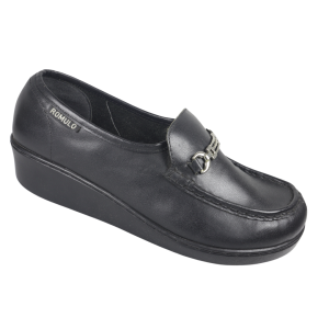Romulo Casual Cuero Ref 5141 Negro Con Hebilla