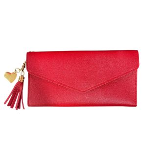 Billetera Dama Sintética Roja