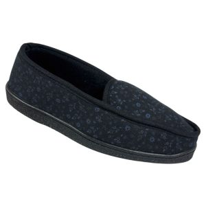 Pantufla Capri Flores Negro